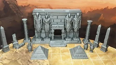 12 Piece Egyptian Facade Tomb Entrance Encounter Set Scatter Terrain Scenery • $37.99