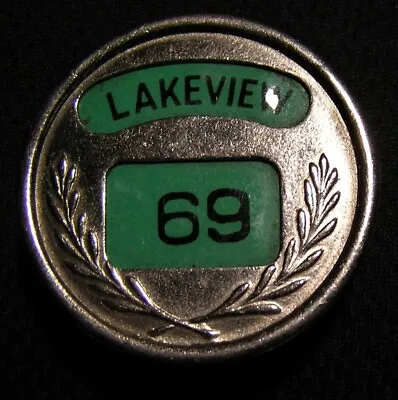 VINTAGE LAKEVIEW PARK #'d EMPLOYEE ID BADGE - MICHIGAN CITY IN - WASHINGTON PARK • $12.99