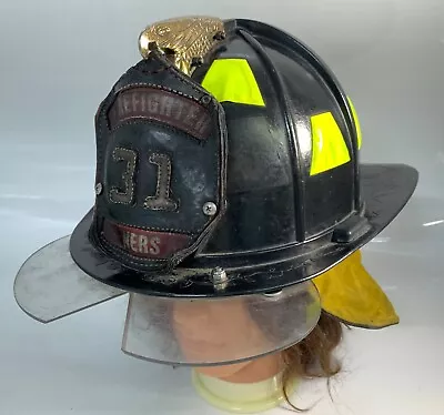 Firefighter Fireman Helmet Black - Newcomerstown Ohio - Ners #31 - Ben 2 Pride • $199.99