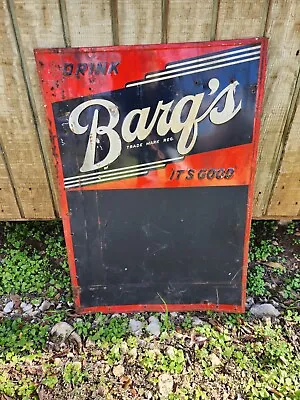 Vintage Barqs Root Beer Embossed Menu Chalk Board RARE! SODA DRINK SIGN PATINA  • $399.99