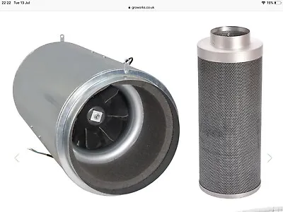 £285 • Buy Iso Max Silenced Fan Plus Carbon Filter 315mm (3260M3/h)