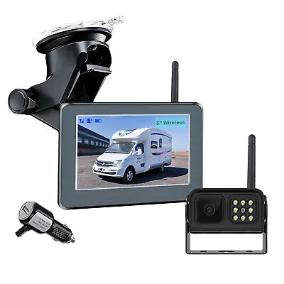 Wireless 5  Monitor 8 IR Backup Camera Rear View Kit Truck Camper Motor-home • $79.68