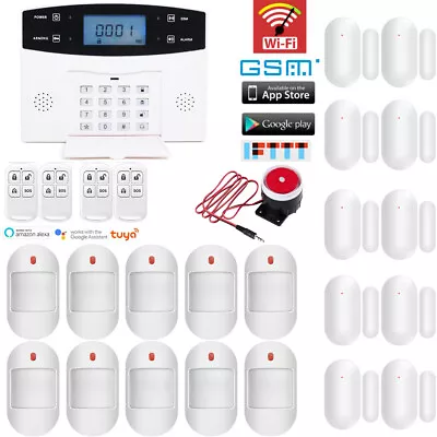 F03 WiFi Tuya APP Wireless Wired Home Security Alarm Burglar System+Alexa+Google • $248.99