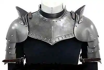 Medieval Pauldrons Shoulder Gorget Armor Knight Larp Reenactment Cosplay Costume • $114.81