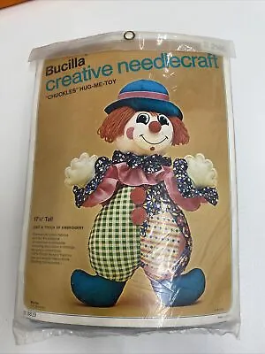 Vintage 1970s Bucilla Creative Needlecraft “Chuckles”Clown Rag Doll Kit 17.5” • £30