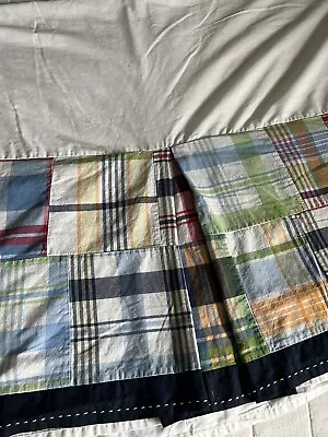 Pottery Barn Kids Madras Plaid Bedskirt Multi Toddler Bed / Crib • $25