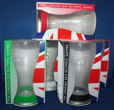 5 X MCDONALDS COCA COLA PROMOTIONAL 2012 LONDON OLYMPIC GAMES WRISTBAND GLASSES • £10