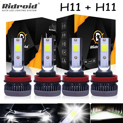 Combo 4 Bulbs LED Headlight 6000K White Kit For Chevy Malibu Impala Hi&Low Beam • $15.99