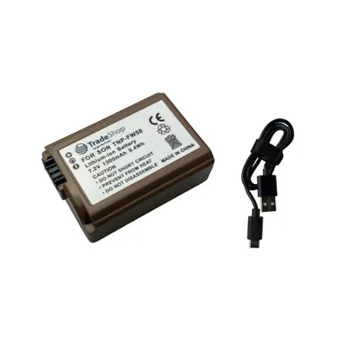 Camera Battery 1300mAh + Type-C Cable For Sony Alpha NEX-C3A / C3D / C3K / 5N • £20.60