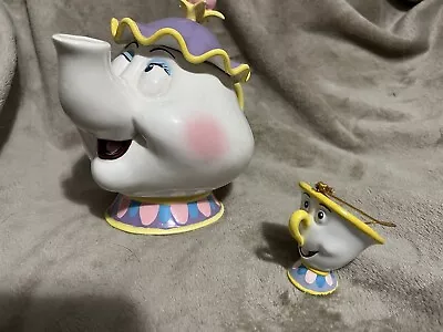 Vintage Disney Mrs Potts Tea Pot And Chip Music Box Schmid Beauty And The Beast • $55