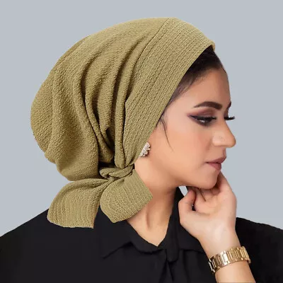 Long Tail Hijab Caps Women Hair Loss Beanie Muslim Turban Wrap Chemo Cancer Hats • $7.17