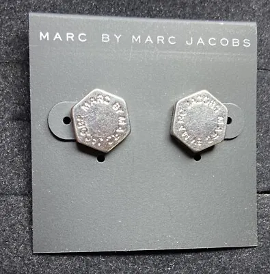 Marc By Marc Jacobs Silver Tone Bolt Stud Earrings For Pierced Ears • $21.99