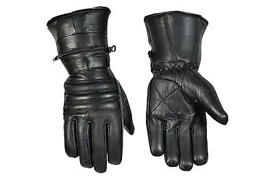 Top Quality Real Soft Leather Motorcycle  Winter Riding Gloves With Rain Cover • $19.99