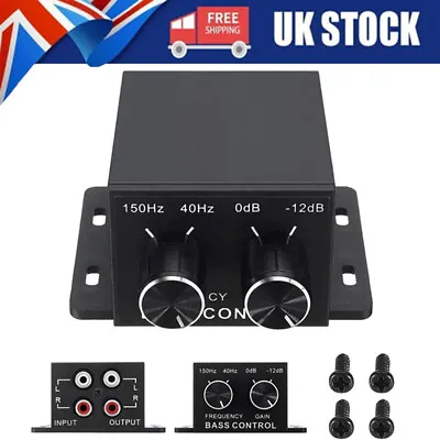 Universal Car Auto Power Amp Speaker Bass Audio Controller Volume Equalizer • £10.94