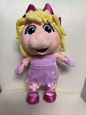 Miss Piggy Muppet Babies Disney Store Plush Pink Bow Pig 14” Stuffed Animal Doll • $11.10