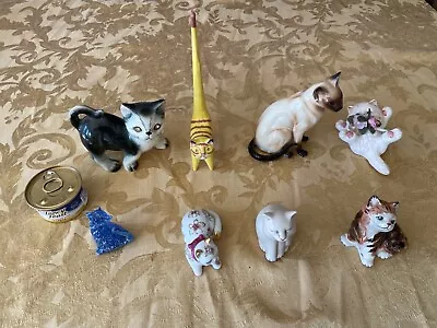 Vintage Cat Figurine Lot • $45