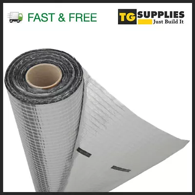 Thermal Insulation Vapour Barrier Membrane Heat Reflector Aluminium Foil 75m2 • £74.99