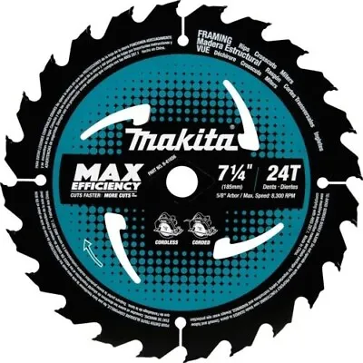 Makita B-61656 7-1/4  Carbide-Tipped Framing Circular Saw Blade 24T Dents • $9.99