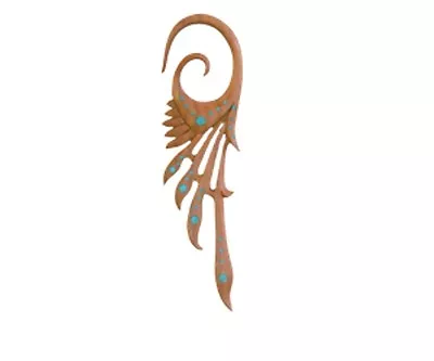 Carved Horn Ear Gauge Pair Expander Piercing Bone Hook Buffalo Tribal Stretcher  • $27