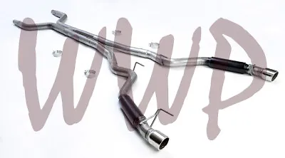 3  Stainless Dual CatBack Exhaust System W/ Muffler 15-17 Ford Mustang GT 5.0L • $389.95