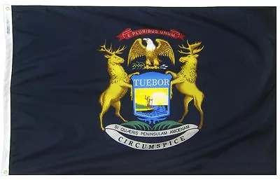 3x5 State Of Michigan Super Poly Flag 3'x5' House Banner Fade Resistant 100D • $9.88