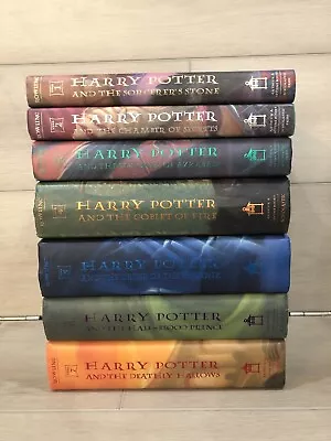 HARRY POTTER HARDCOVER BOOK SET 1-7 By J. K. ROWLING - COMPLETE • $69.97