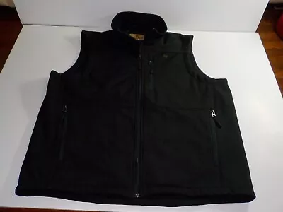 Men's King Ranch Vest Jacket XL Black Zip • $59.99