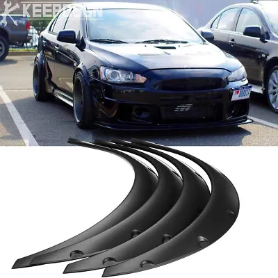 For Mitsubishi Lancer Evolution 4PCS Fender Flares Wide Body Kit Wheel Arches • $69.33