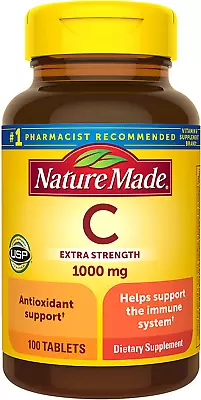 Nature Made Extra Strength Vitamin C 1000 Mg Dietary Supplement For Immune Supp • $13.03