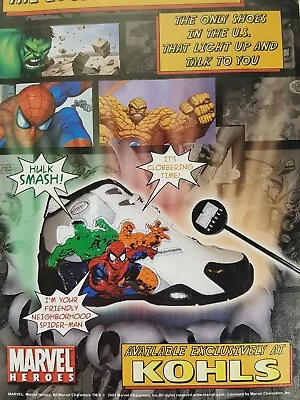 Print Ad Marvel Heroes Activated Light Up Shoes Kohl's Comic Book Page Mag Ads • $13.99