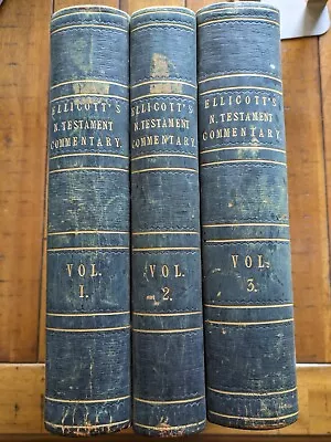 NEW TESTAMENT COMMENTARY For English Readers  3 Volumes  C. J. Ellicott  1884 • $125