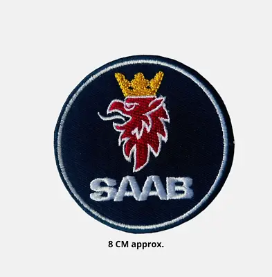 SAAB Motor Logo Navy Blue Embroidered Sew On/Iron On Patch Badge Jeans N-448 • $2.60