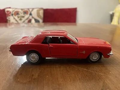 Maisto 1965 Ford Mustang Toy Car 1:39 Scale Red Vintage Very Good Condition • $11.99