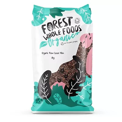 Organic Raw Cacao Nibs 1kg - Forest Whole Foods • £22.31