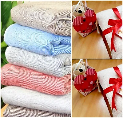 £63.99 • Buy Cashmere Blanket Throw Sofa Travel Wrap Shawl Handwoven Nepal Wool Home Bedding 