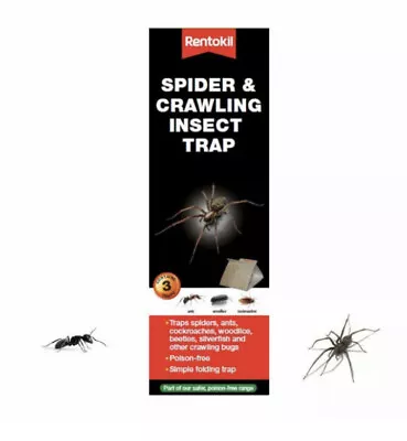 Rentokil Spider & Crawling Insect 3 Trap For Spiders Woodlice And Cockroaches  • £3.99