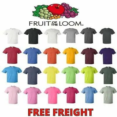 Fruit Of The Loom Mens T-Shirts Bulk Lots 100% Cotton Short Sleeve Tee S-XL 3930 • $69.99