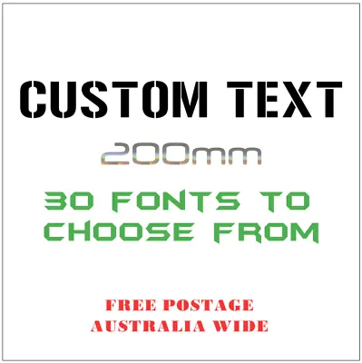 $8 • Buy CUSTOM TEXT 200MM Sticker Hoon JDM Funny YOURNAME Decal Illest 200mm UTE Ytb FUN