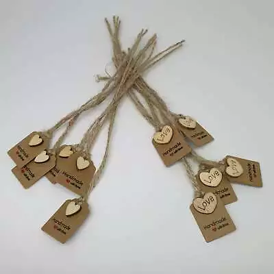 £3.87 • Buy Tags Small Brown Kraft Embellished Most Wonderful Time Christmas Gift Label 10pc