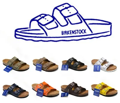 Birkenstock Arizona Birko-Flor Casual Beach Sandals - Regular EU Shoe Size 35-45 • $68.38