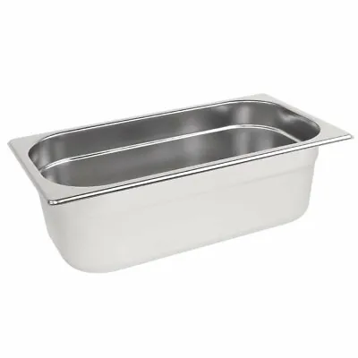 £12 • Buy Stainless Steel 1/3 Size Gastronorm Pan Bain Marie Pot 200mm Deep
