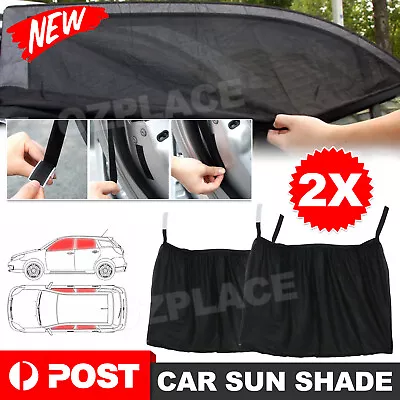 2PCS Universal Car Rear Front Window Sun Shade Blind Mesh Cover Screen Protect • $8.45