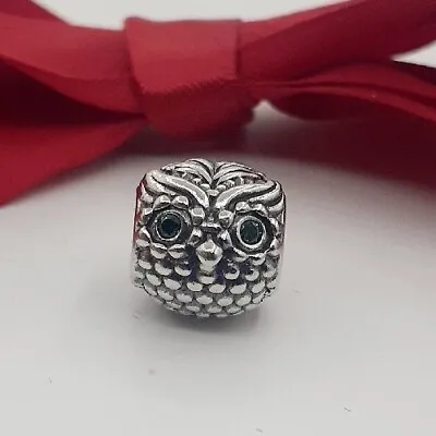 $45 • Buy NEW Authentic Pandora Charm Sterling Silver Wise Owl 791211CZN With Green Eyes