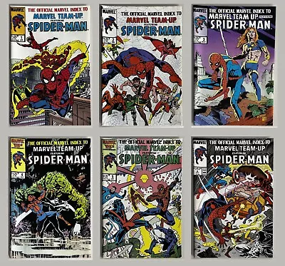 Official Index To Marvel Team-Up Featuring Spider-Man 1-6 COMPLETE RUN 1986 NM-M • $55