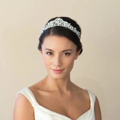Ivory And Co Princess Mia Art Deco Crystal Embellished Tiara Wedding (boxed) • £100