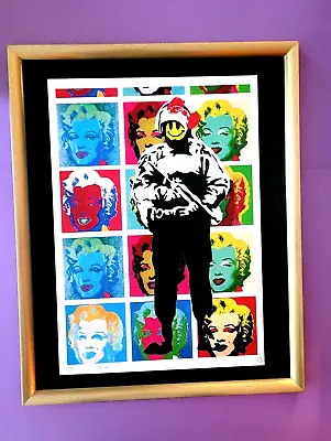 Death NYC Large Framed 16x20in Pop Art Certified Banksy Marilyn Monroe Pop Art * • $250