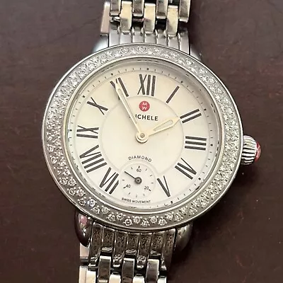 Michele Serein Diamond Watch Stainless Steel Band. 6.5 Inch Wrist  • $500