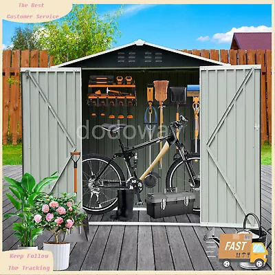 Outdoor Heavy Duty Storage Shed W/ Lockable Door Large Tool Sheds Storage House • $218.88