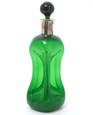 Holmegaard Jacob E. Bang MCM Sterling Collar Green Glass Glug-Glug Decanter 13  • £173.71