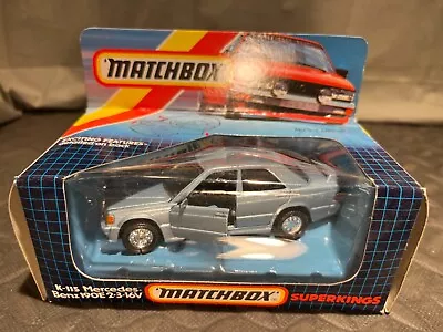 Vintage Matchbox 1987 K-115 Mercedes-benz 190e 2-3-16v Silver • $15